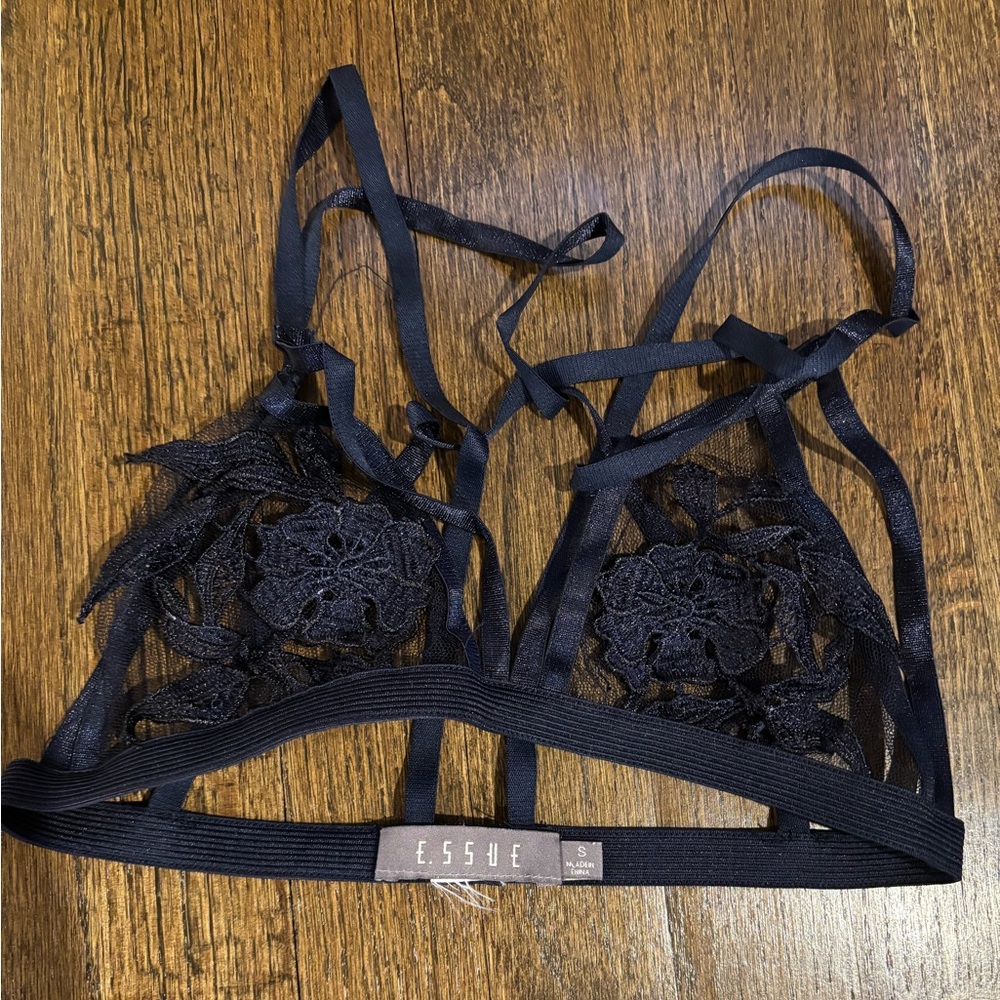 E.SSUE bralette top navy S women - Picture 4 of 4